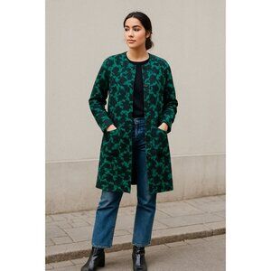 Vertigo Paris (Likely) Made‎ in France Green Wool Blend Long Knit Coat MEDIUM